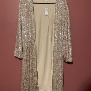 Sequin Open Front Jacket